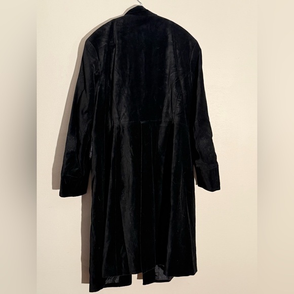Newport News Black Velvet Trench Coat - Picture 2 of 6